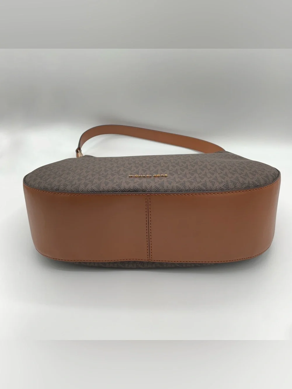 Michael Kors - Shoulder Bag Hobo Large Brown Canvas Kensington Logo - EXCELLENT